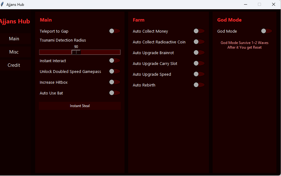 Escape Tsunami For Brainrots Script UI